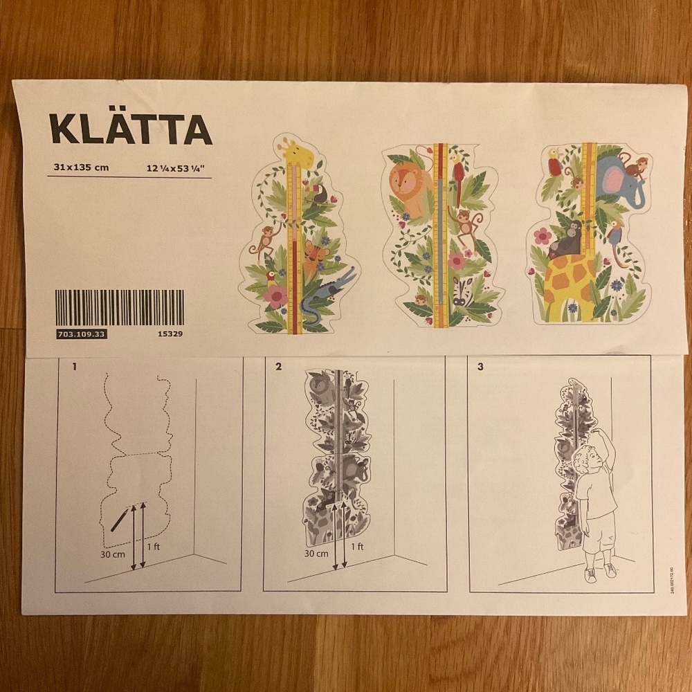 Ikea Klatta growth chart